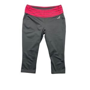 BCG Black Yoga Pants w/ Pink Waist 3/4 Length Legs - Size Small Great Condition